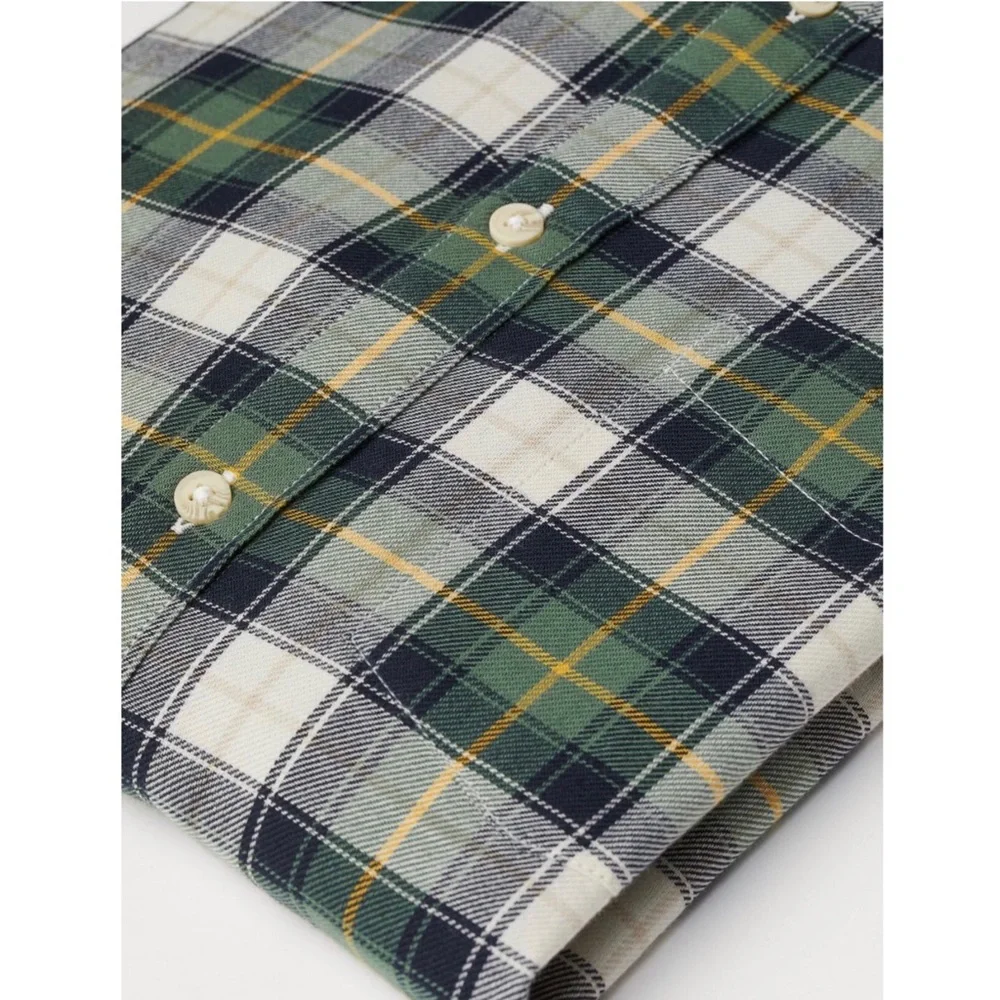 H&M Flannel Plaid Cotton Button-Down Shirt | Size M - Picture 2 of 2
